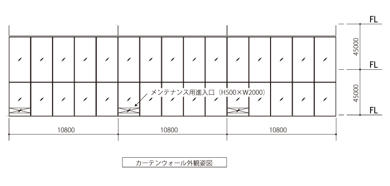 カーテンウォール外観姿図