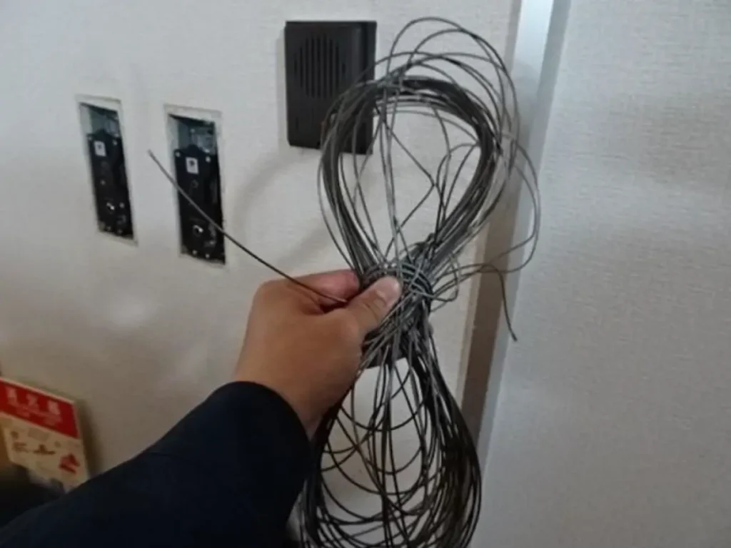 ワイヤー経年劣化 ワイヤーロープ交換後